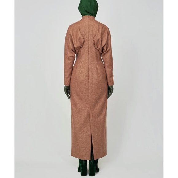 [Open to trade]Mame Kurogouchi top designer MM22FW Melange Flannel Dress - Picture 16 of 17